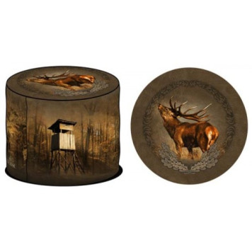 Seat (Puff)  with Deer Print