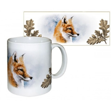 Ceramic Muf with Fox Decor
