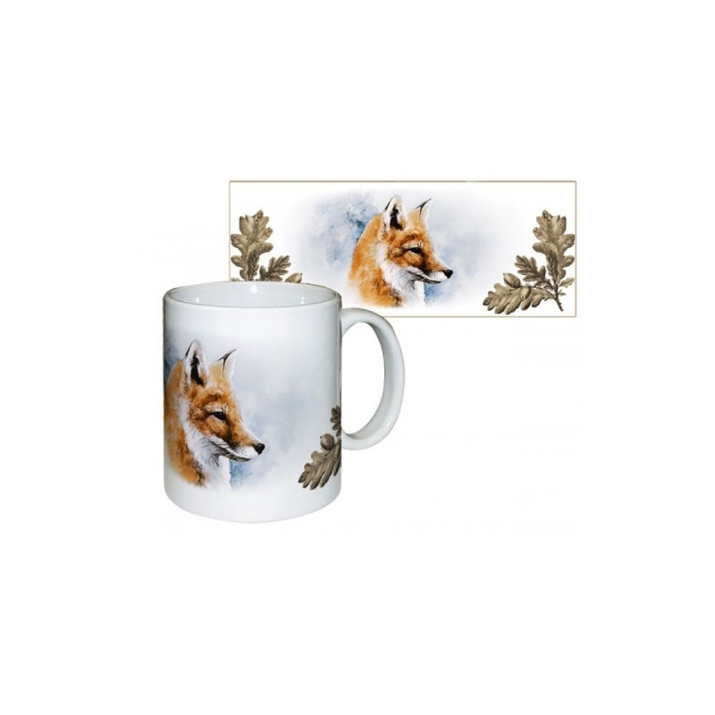 Ceramic Muf with Fox Decor