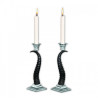Silvered Antelope Antler Candle Holder Set (2 pcs)