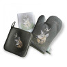 Kitchen Set with Roe Deer Print (green)