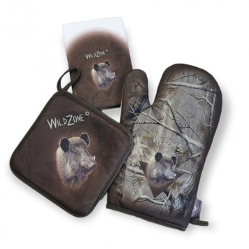 Kitchen Set with Wild Boar Print (brown)