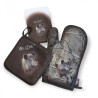 Kitchen Set with Wild Boar Print (brown)