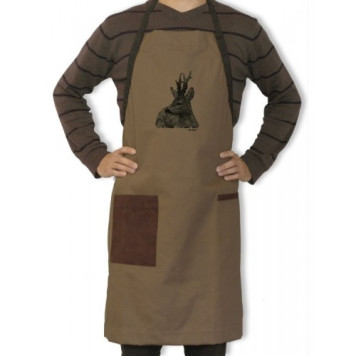 Apron WILD ZONE with Roe Deer Motif (brown) M-060-1739