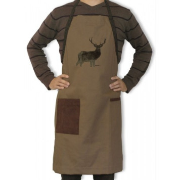 Apron WILD ZONE with Deer Motif (brown) M-060-1737