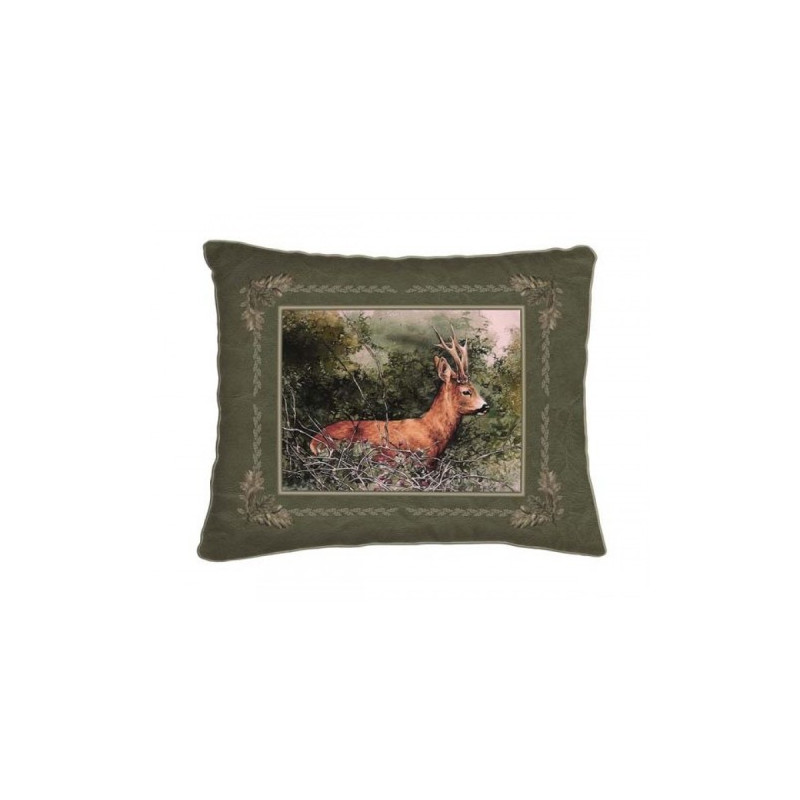 Cushion with Standing Roe Deer Motif (42x42)