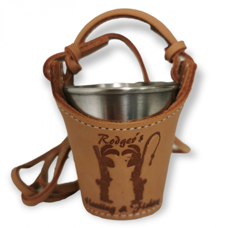 Shot glass with a neck strap 
