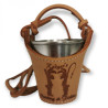Shot glass with a neck strap 