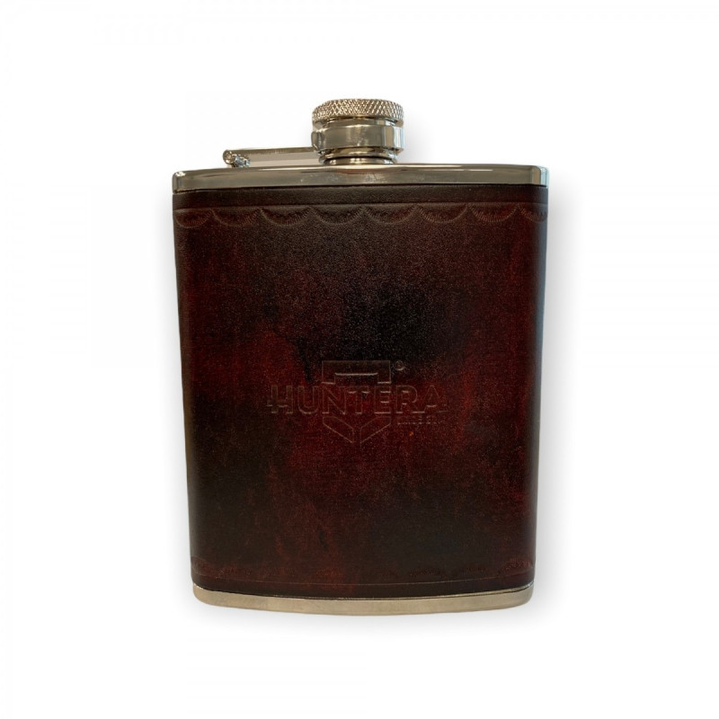 Flask Huntera with Genuine Leather HGE101BR