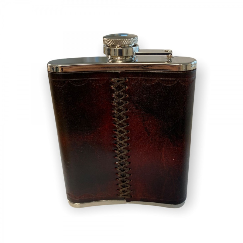 Flask Huntera with Genuine Leather HGE101BR