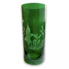 Soft drinks set of green glass (6 pcs)
