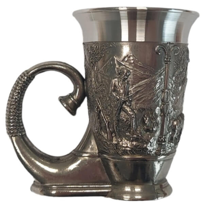 Drinking horn ARTINA with hunter motif 5,5cm (10437)