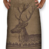 Apron Wild Zone with deer, brown M-166-1910