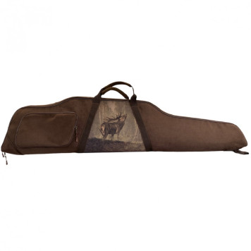 Rifle case WILD ZONE with deer decoration brown 128x11x30cm