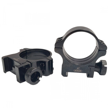 Šautuvo laikiklio žiedai Rusan 30mm, thumb screw H8 (050-30-8-M)