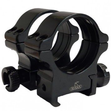 Šautuvo laikiklio žiedai Rusan 30mm, thumb screw H10 (050-30-10-M)