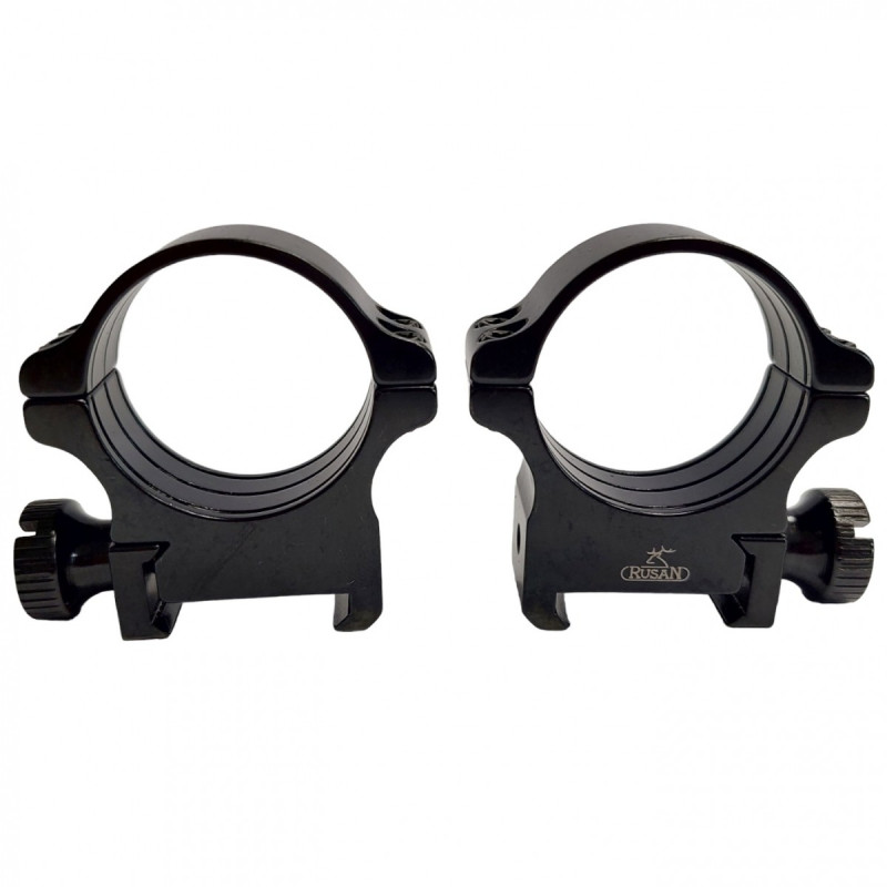 Šautuvo laikiklio žiedai Rusan 30mm, thumb screw H10 (050-30-10-M)