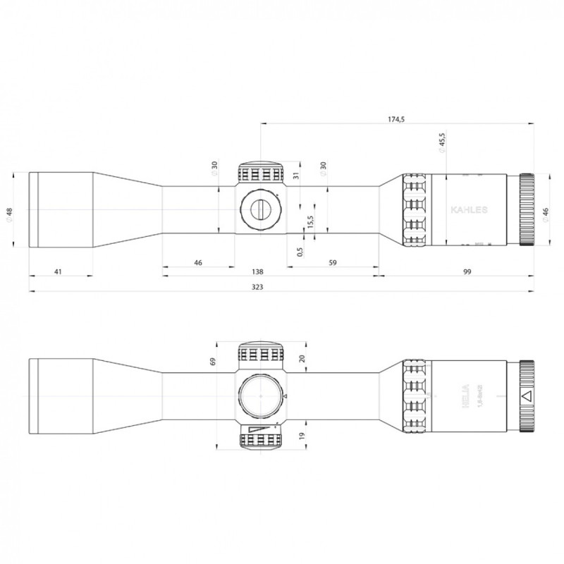 Optinis taikiklis Kahles Helia 1.6-8x42i Abs.4-Dot 10679