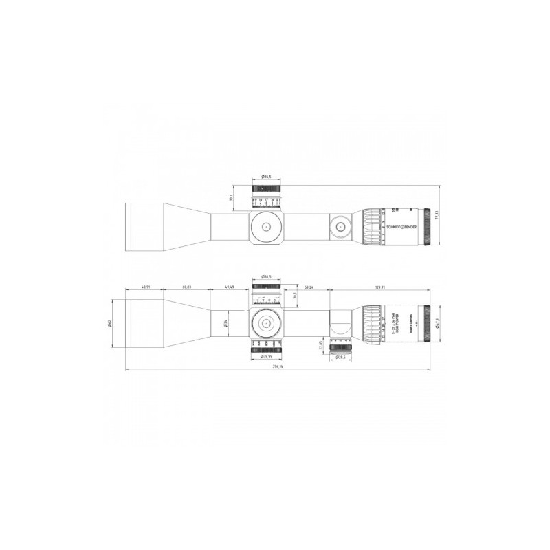 Opt. taikiklis Schmidt & Bender 3-27x56 PM II High Power LP T3 1cm ccw DT MTC LT
