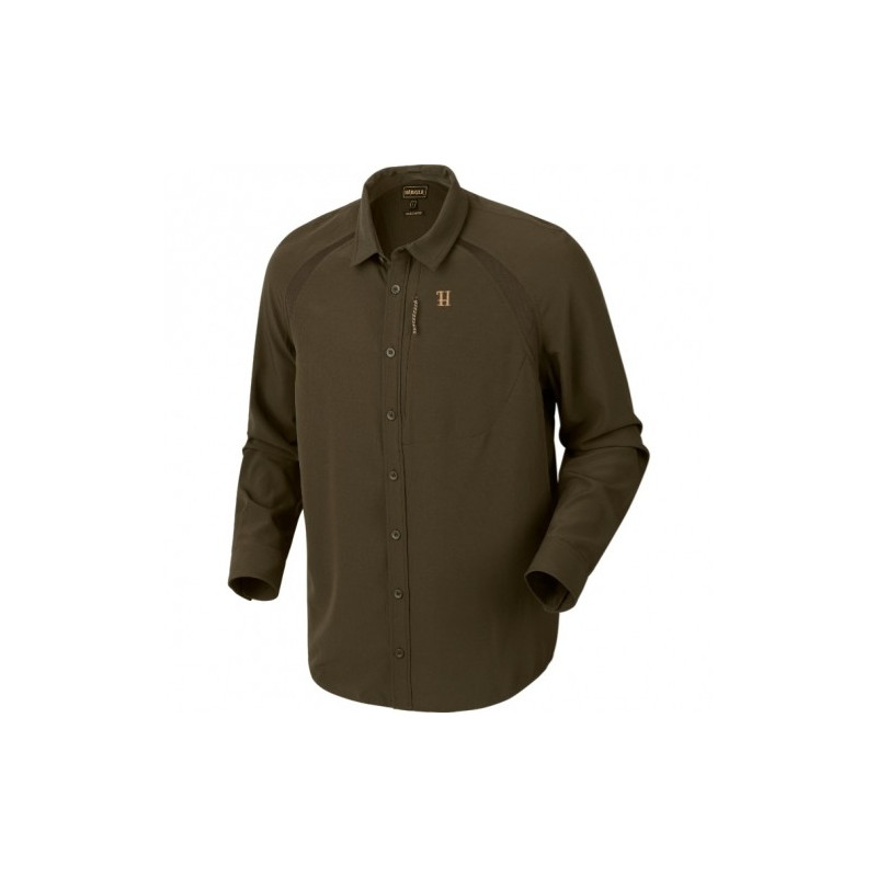 Marškiniai HARKILA Herlet Tech L/S (Willow green)