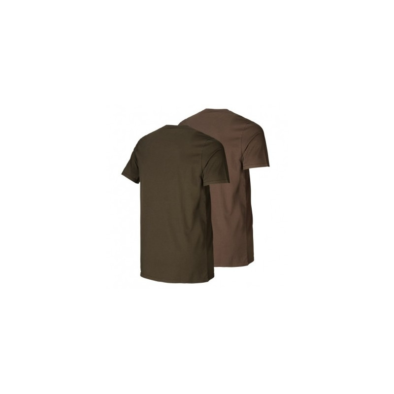 Marškinėliai HARKILA graphic 2-pack (Willow green/Slate brown)