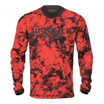 Marškinėliai Harkila Wildboar Pro L/S (AXIS MSP Orange Blaze/Shadow brown)