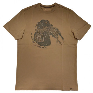 Marškinėliai HARKILA Retrievel S/S Dog&pheasant (antique olive)
