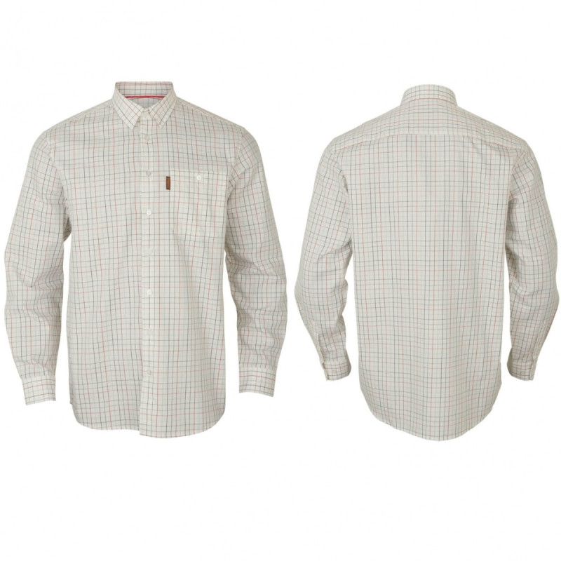 Shirt HARKILA Allerston L/S (Bloodstone red/white)
