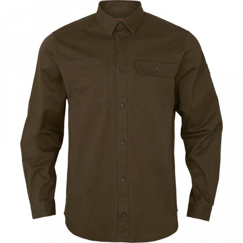 Marškiniai HARKILA Trym L/S skjorte (willow green)