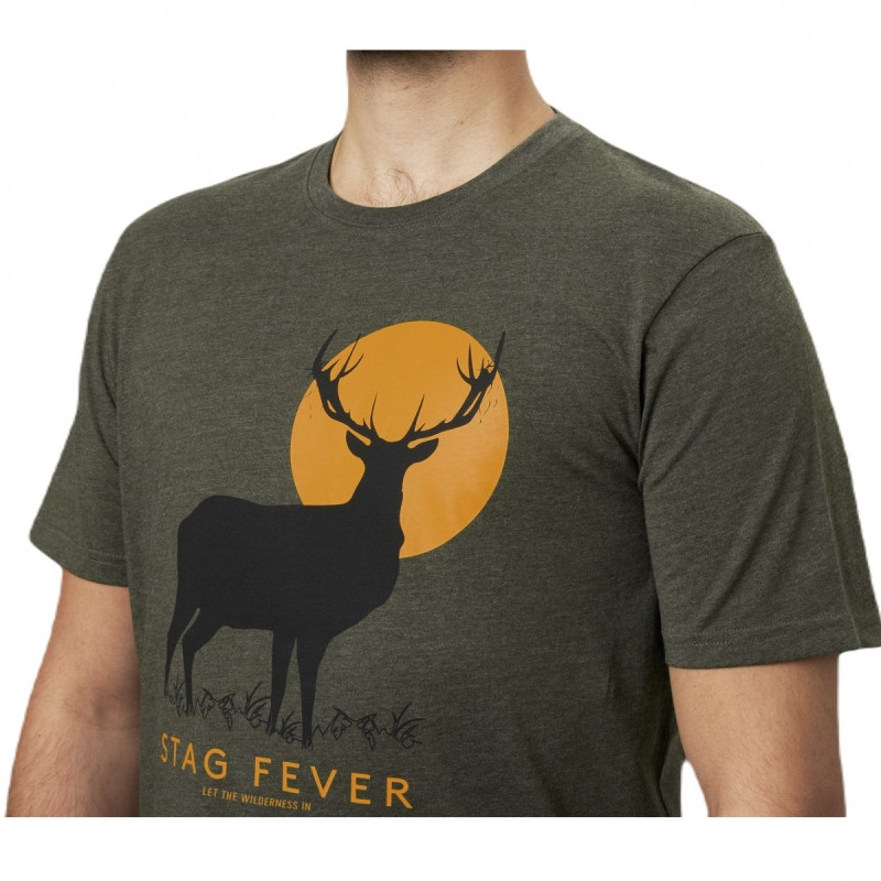 Marškinėliai SEELAND Stag Fever (pine green melange)