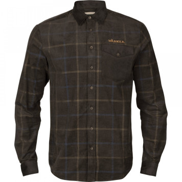 Marškiniai HARKILA Kaldfjord corduroy check (shadow brown)