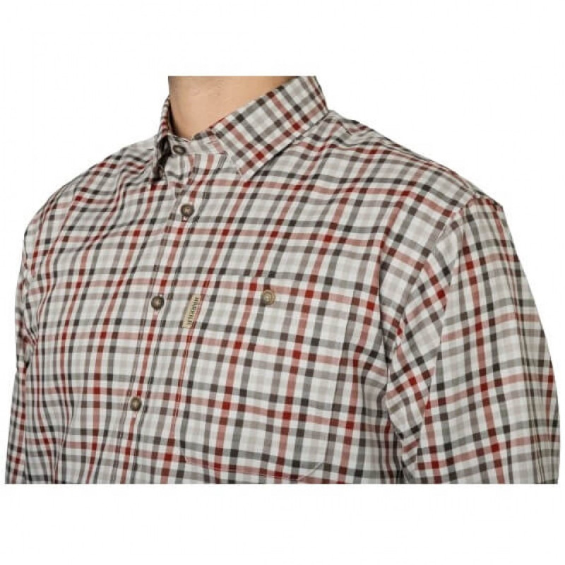 Marškiniai HARKILA Milford (bloodstone red/white)