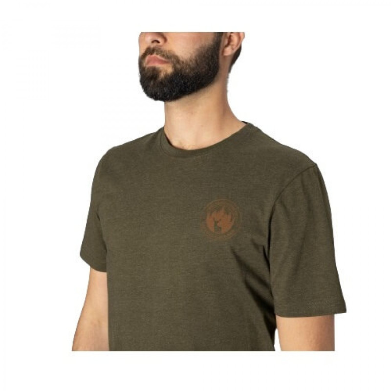 Marškinėliai SEELAND Saker (pine green melange)