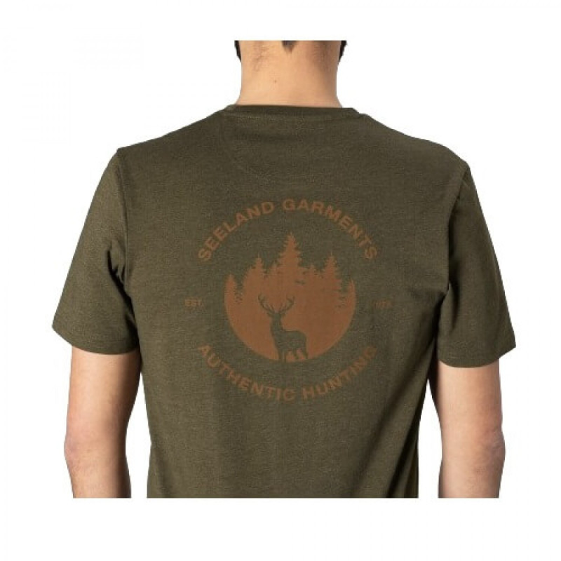 Marškinėliai SEELAND Saker (pine green melange)