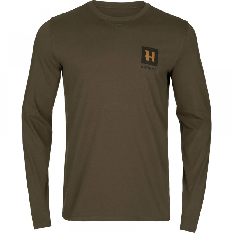 Marškinėliai HARKILA Gorm L/S (Willow Green)