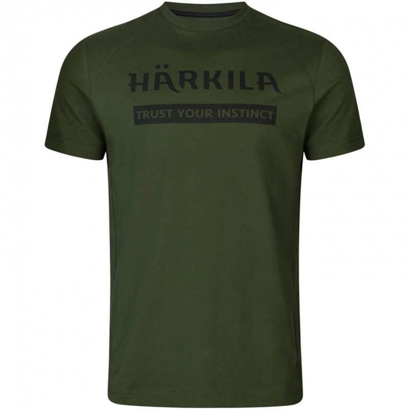 Marškinėliai HARKILA logo 2-pack (Duffel green/phantom)