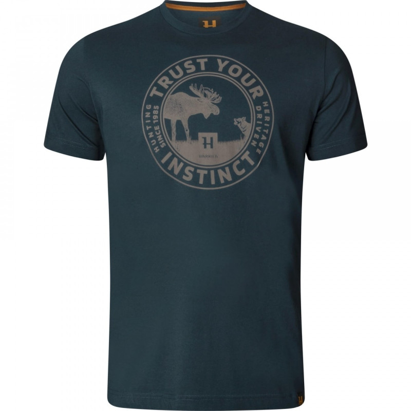 Marškinėliai HARKILA Moose S/S (Dark navy)