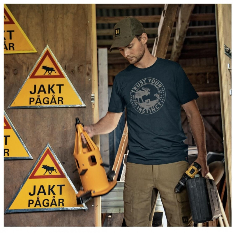 Marškinėliai HARKILA Moose S/S (Dark navy)