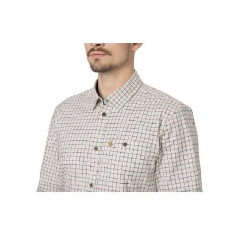 Marškiniai SEELAND Oxford shooting (Grape Leaf/Terracotta Check)