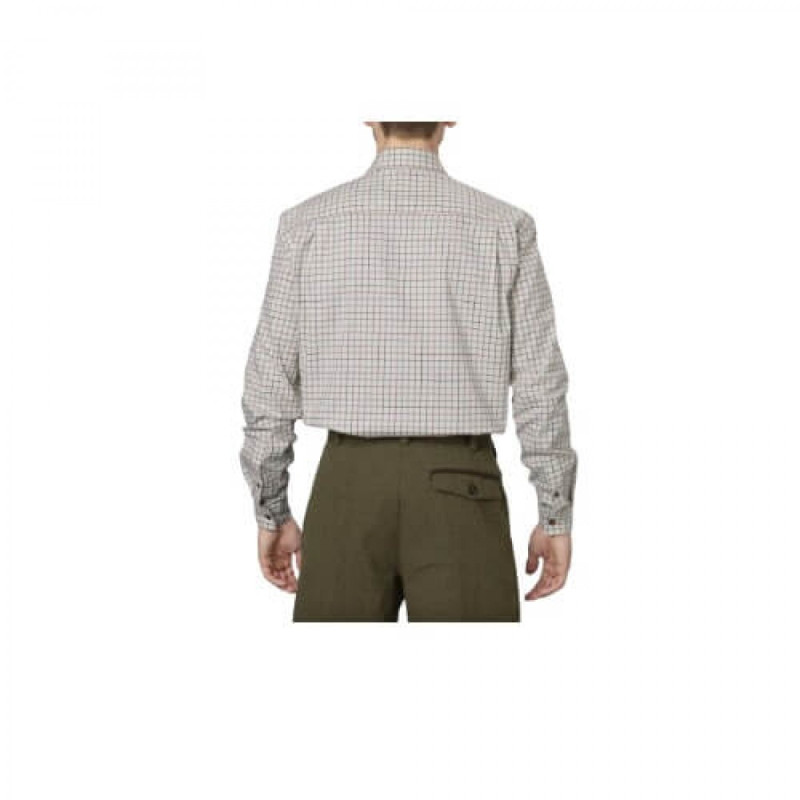 Marškiniai SEELAND Oxford shooting (Grape Leaf/Terracotta Check)