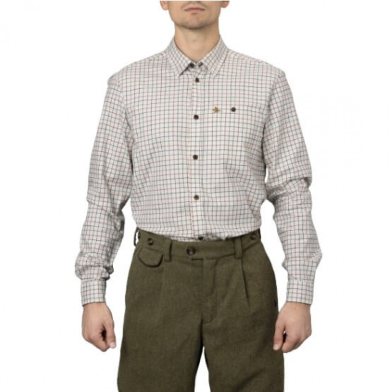 Marškiniai SEELAND Oxford shooting (Grape Leaf/Terracotta Check)