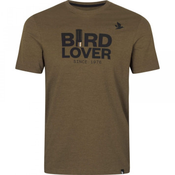 Marškinėliai SEELAND Bird Lover (Dark olive melange)