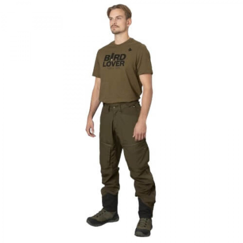 Marškinėliai SEELAND Bird Lover (Dark olive melange)