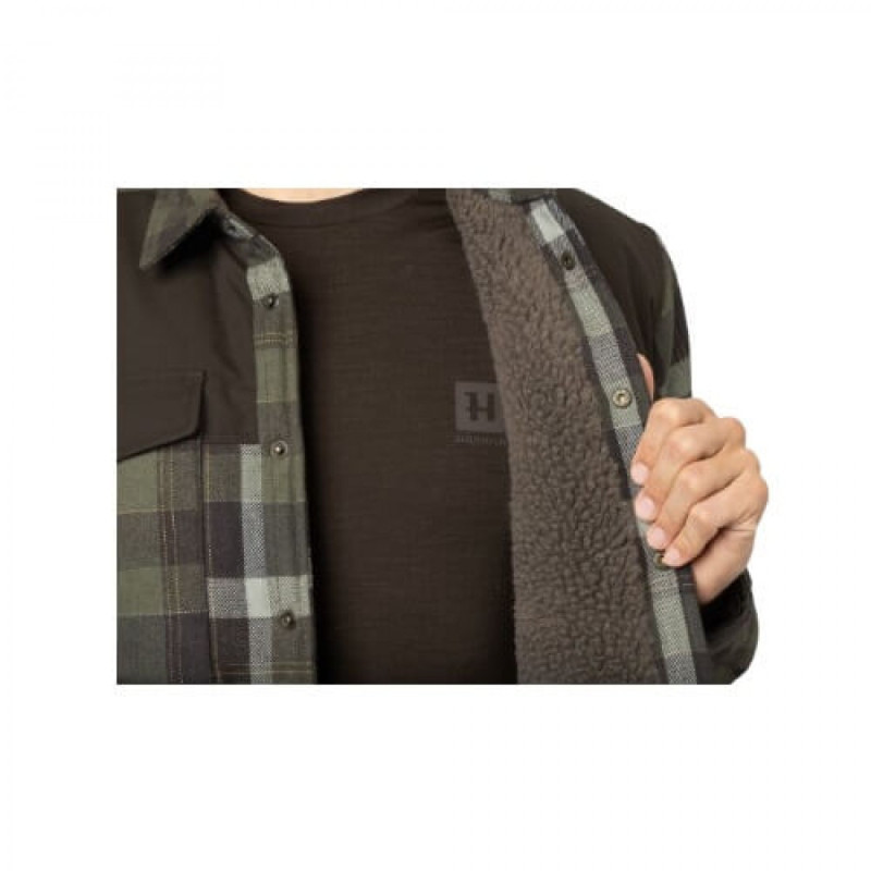 Marškiniai HARKILA Asmund Insulated Wool (Willow green/Phantom)