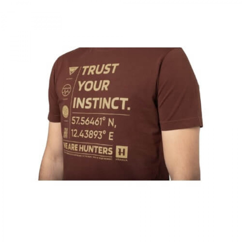 Marškinėliai HARKILA Instinct S/S (Burgundy)