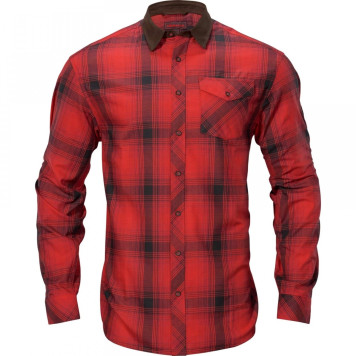 Shirt HARKILA Driven Hunt flannel (Red/Black check)