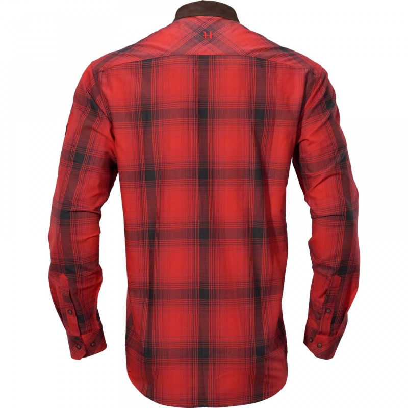 Shirt HARKILA Driven Hunt flannel (Red/Black check)