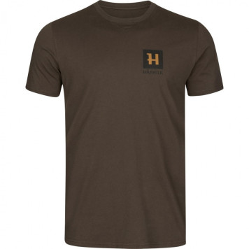 T-shirt HARKILA Gorm S/S (Shadow brown)