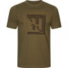 Marškinėliai HARKILA H-Logo S/S (Dark olive)