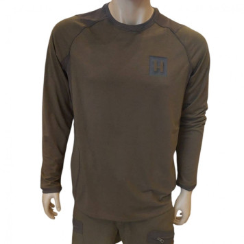 Marškinėliai HARKILA Toke L/S (Willow green/Shadow brown)